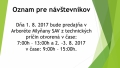 Oznam pre návštevníkov - zmena otváracích hodín v predajni